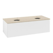 V&B Waschtischunterschrank ohne Frontstruktur Antao 120x36x50cm, HL, WBP botti., wh. m Lac