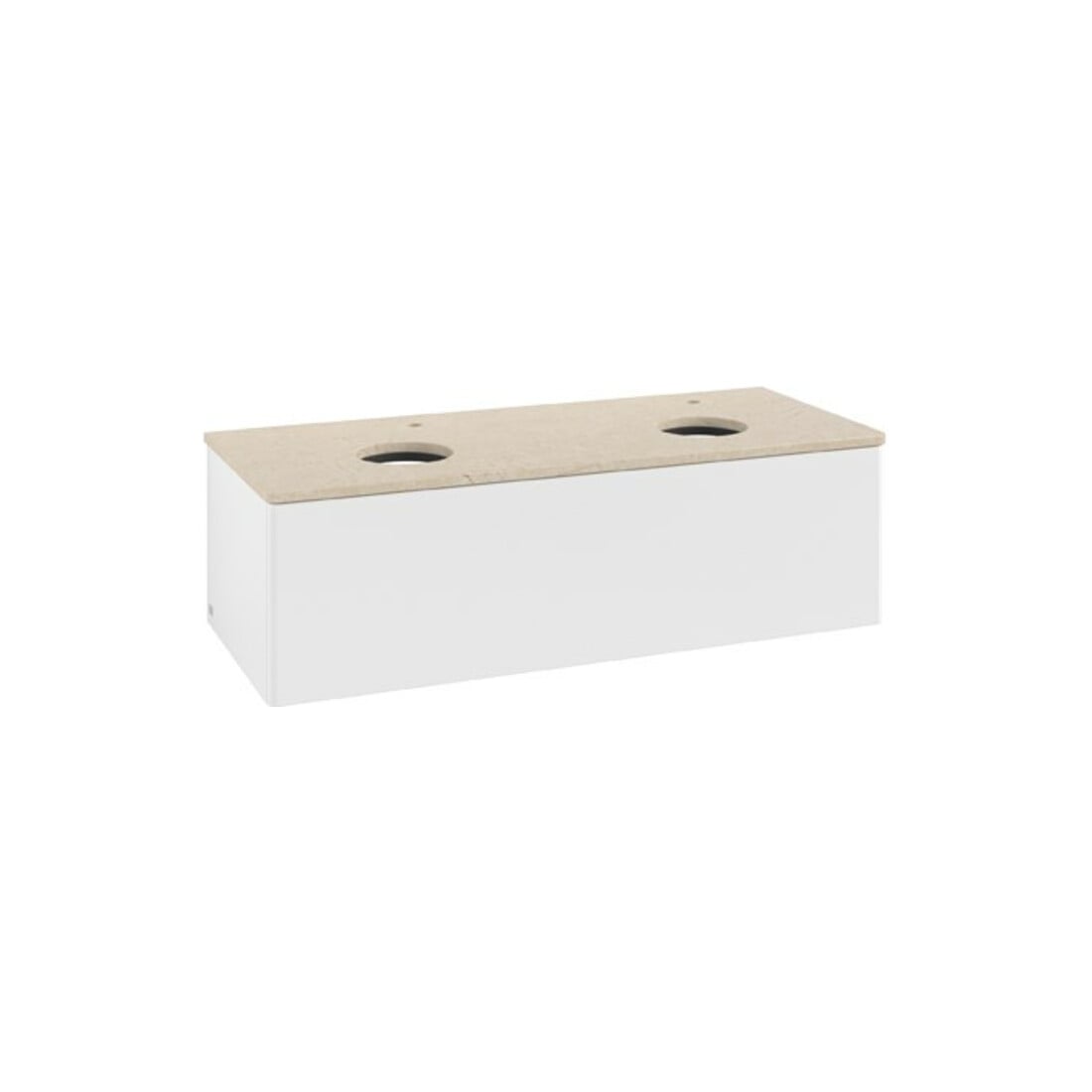 V&B Waschtischunterschrank ohne Frontstruktur Antao 120x36x50cm, HL, WBP botti., wh. m Lac