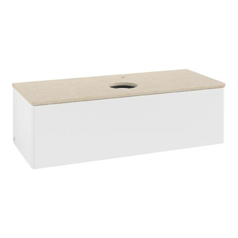 V&B Waschtischunterschrank ohne Frontstruktur Antao 120x36x50cm, HL, WBP botti., wh. m Lac