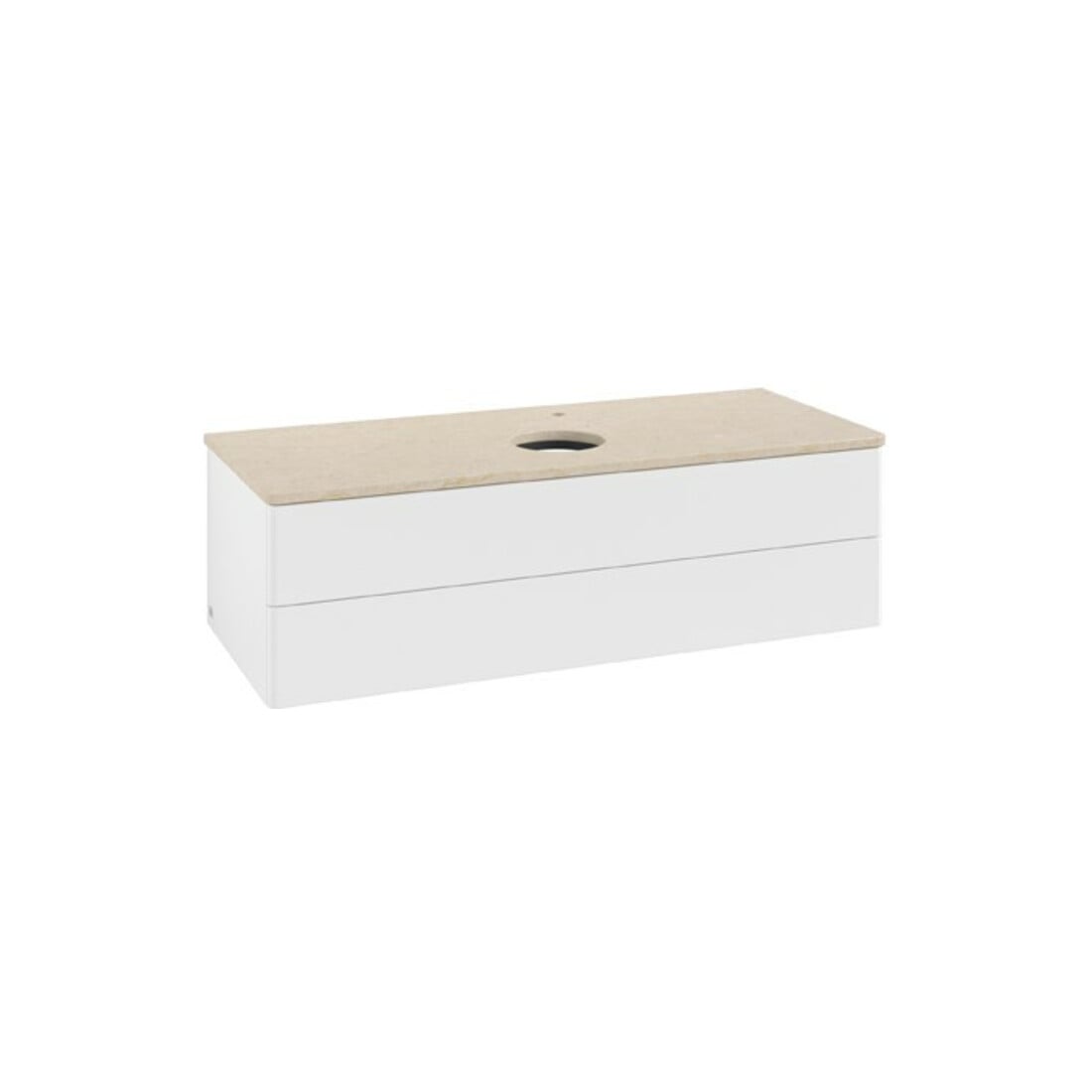V&B Waschtischunterschrank ohne Frontstruktur Antao 120x36x50cm, HL, WBP botti., wh. m Lac