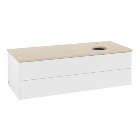 V&B Waschtischunterschrank ohne Frontstruktur Antao 120x36x50cm, HL, WBP botti., wh. m Lac