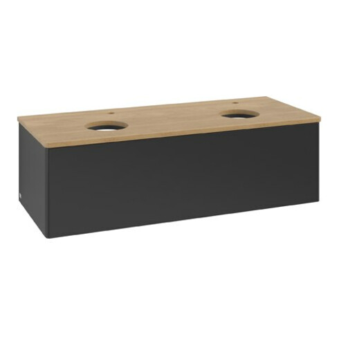 V&B Waschtischunterschrank ohne Frontstruktur Antao 120x36x50cm, HL, WBP hon. Oa, bla m Lac