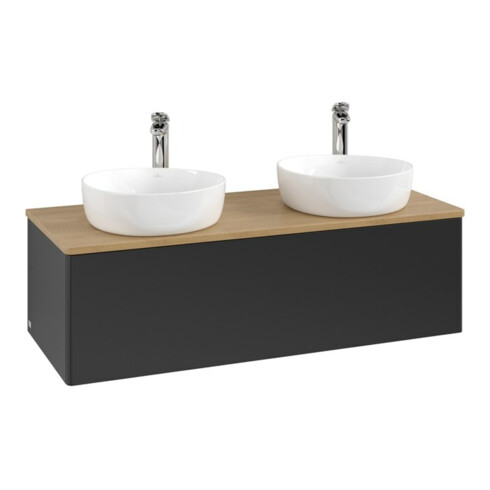 V&B Waschtischunterschrank ohne Frontstruktur Antao 120x36x50cm, HL, WBP hon. Oa, bla m Lac