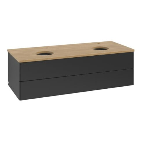 V&B Waschtischunterschrank ohne Frontstruktur Antao 120x36x50cm, HL, WBP hon. Oa, bla m Lac