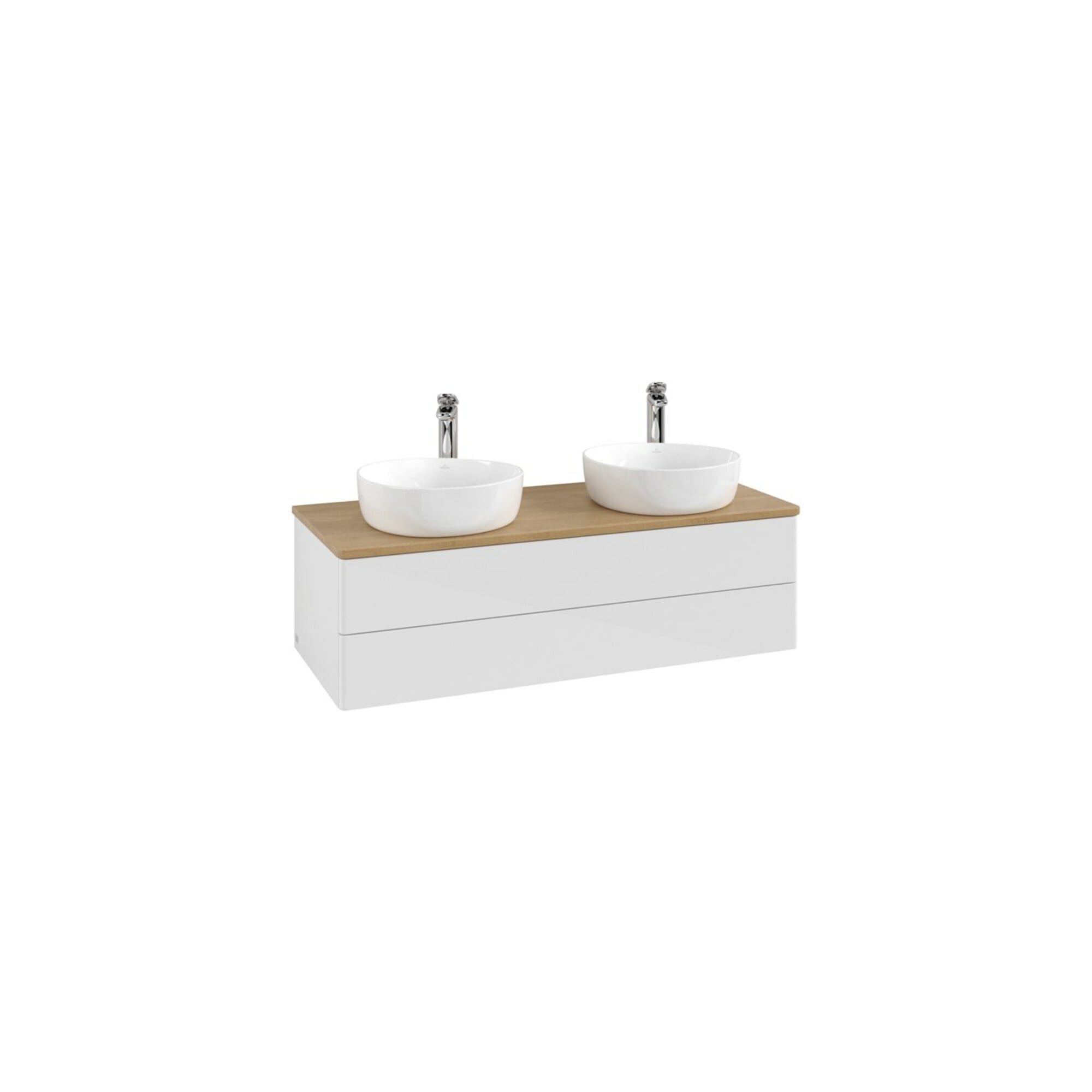 V&B Waschtischunterschrank ohne Frontstruktur Antao 120x36x50cm, HL, WBP hon. Oa, g wh. Lac ; Villeroy & Boch