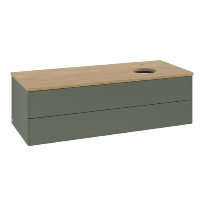 V&B Waschtischunterschrank ohne Frontstruktur Antao 120x36x50cm, HL, WBP hon. Oa, le g. m La