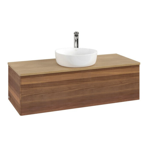 V&B Waschtischunterschrank ohne Frontstruktur Antao 120x36x50cm, HL, WBP hon. Oa, w. wal
