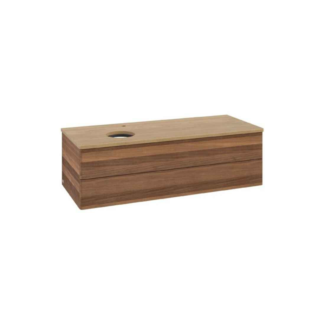 V&B Waschtischunterschrank ohne Frontstruktur Antao 120x36x50cm, HL, WBP hon. Oa, w. wal