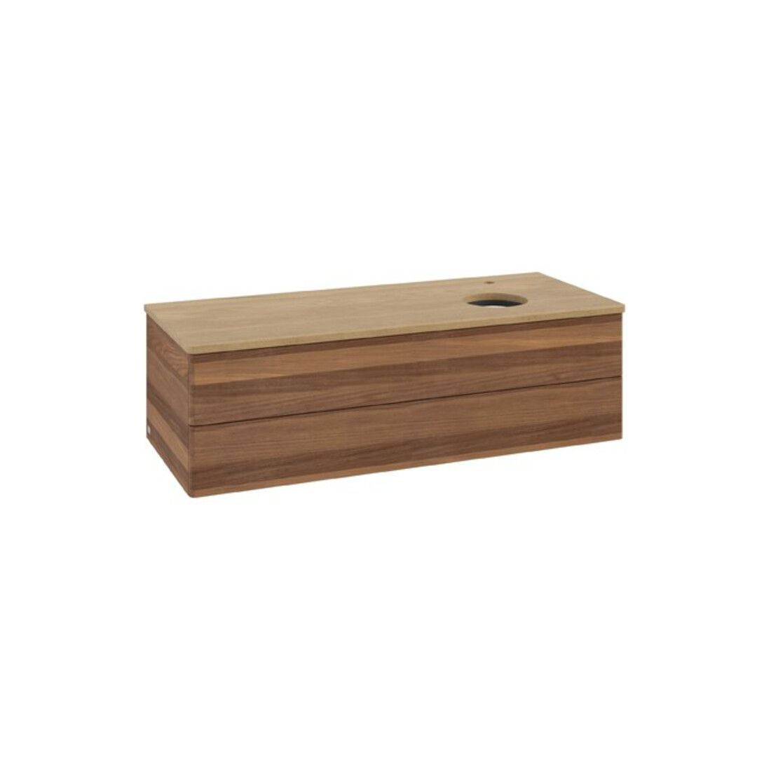 V&B Waschtischunterschrank ohne Frontstruktur Antao 120x36x50cm, HL, WBP hon. Oa, w. wal