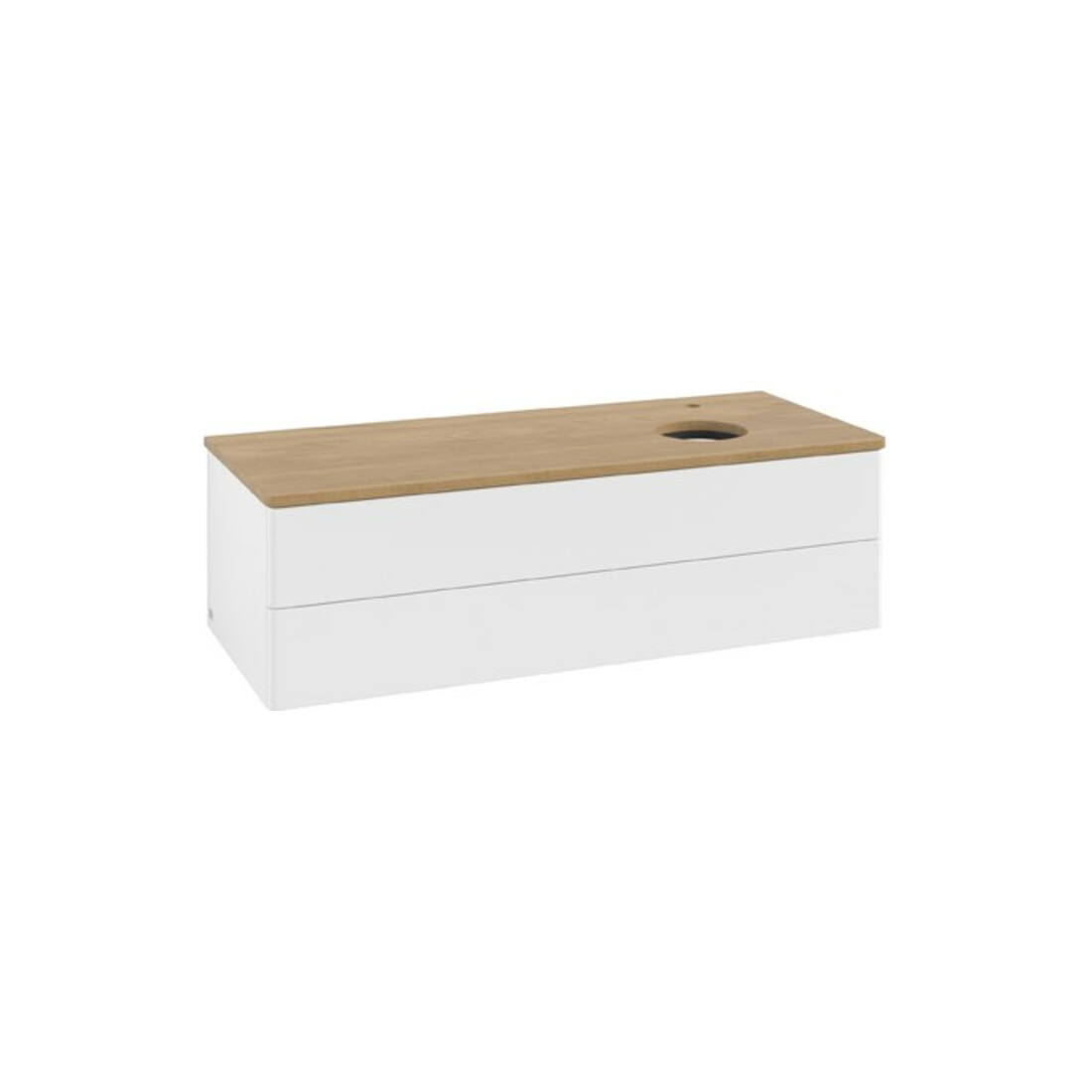 V&B Waschtischunterschrank ohne Frontstruktur Antao 120x36x50cm, HL, WBP hon. Oa, wh. m Lac