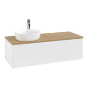 V&B Waschtischunterschrank ohne Frontstruktur Antao 120x36x50cm, HL, WBP hon. Oa, wh. m Lac
