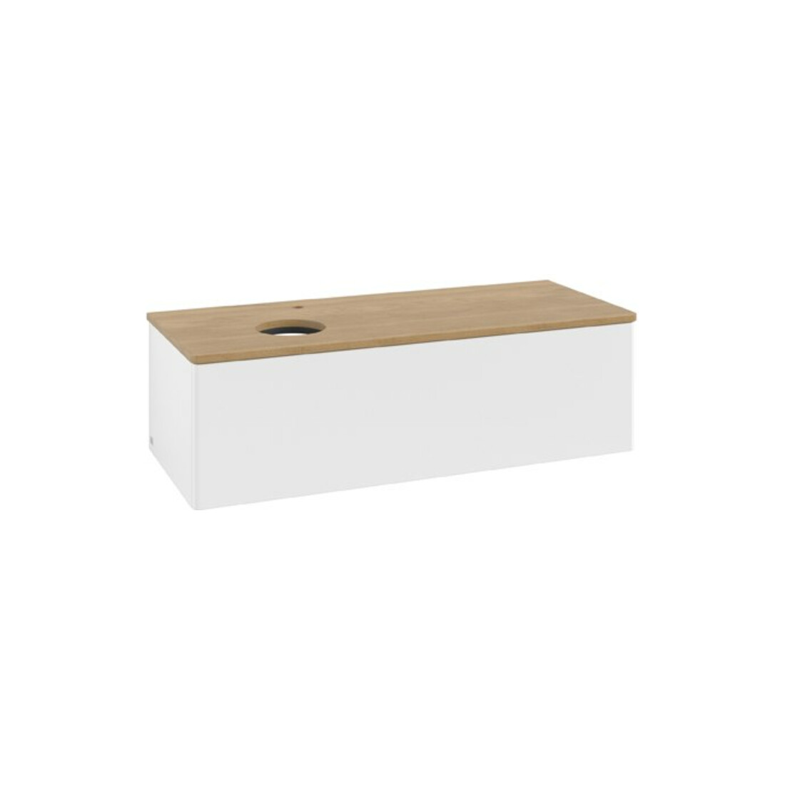 V&B Waschtischunterschrank ohne Frontstruktur Antao 120x36x50cm, HL, WBP hon. Oa, wh. m Lac