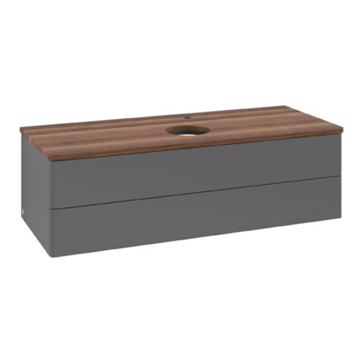 V&B Waschtischunterschrank ohne Frontstruktur Antao 120x36x50cm, HL, WBP w wa, A m Lac