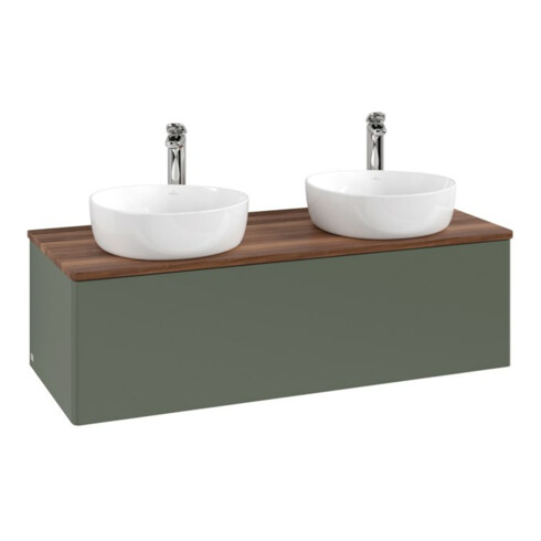 V&B Waschtischunterschrank ohne Frontstruktur Antao 120x36x50cm, HL, WBP w wa, le gre. m Lac