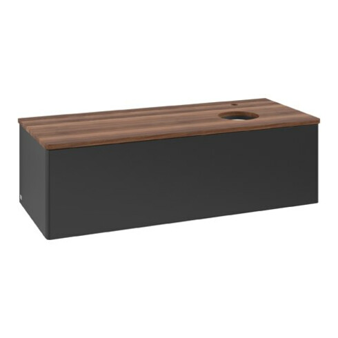 V&B Waschtischunterschrank ohne Frontstruktur Antao 120x36x50cm, HL, WBP w. wal, bla m Lac