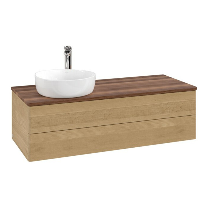 V&B Waschtischunterschrank ohne Frontstruktur Antao 120x36x50cm, HL, WBP w. wal, hon. Oa