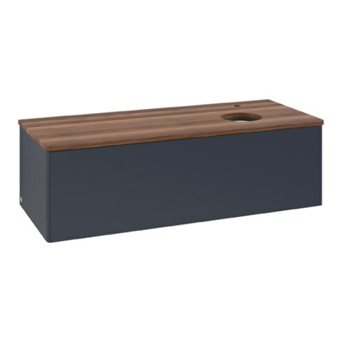 V&B Waschtischunterschrank ohne Frontstruktur Antao 120x36x50cm, HL, WBP w wal, md bl. m Lac