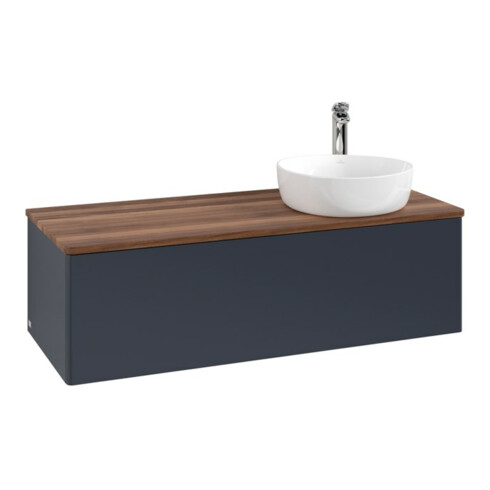 V&B Waschtischunterschrank ohne Frontstruktur Antao 120x36x50cm, HL, WBP w wal, md bl. m Lac