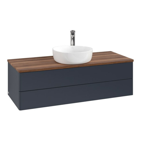 V&B Waschtischunterschrank ohne Frontstruktur Antao 120x36x50cm, HL, WBP w wal, md bl. m Lac