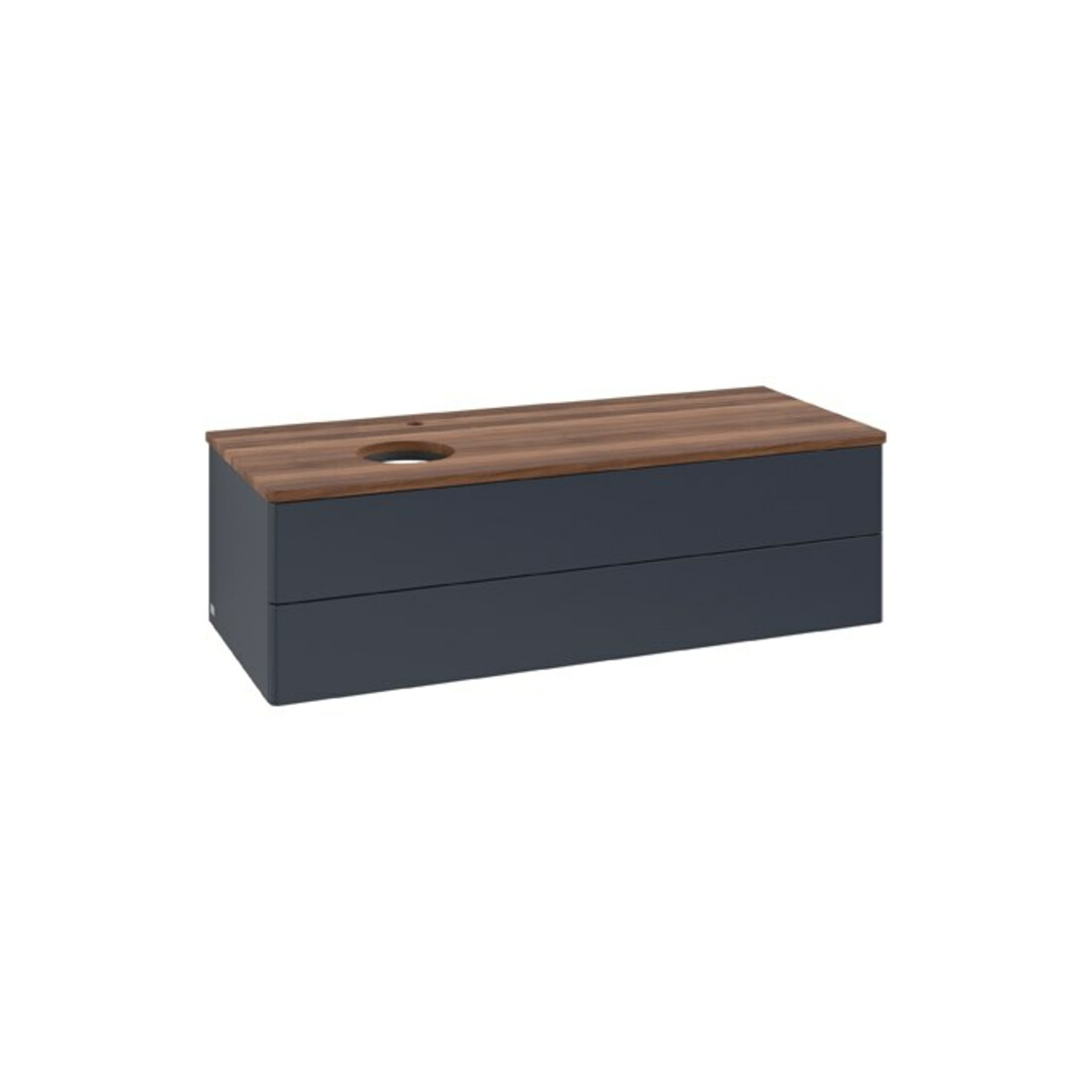 V&B Waschtischunterschrank ohne Frontstruktur Antao 120x36x50cm, HL, WBP w wal, md bl. m Lac