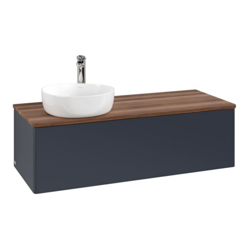 V&B Waschtischunterschrank ohne Frontstruktur Antao 120x36x50cm, HL, WBP w wal, md bl. m Lac