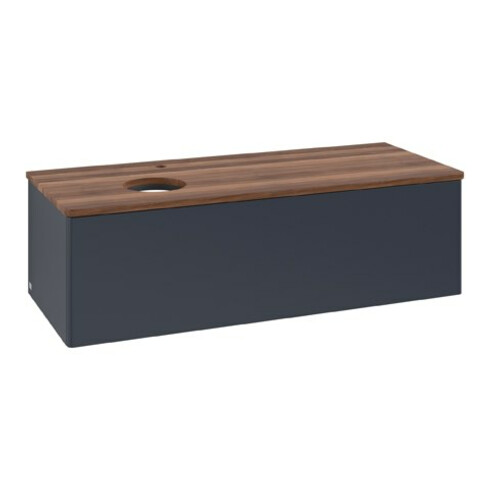 V&B Waschtischunterschrank ohne Frontstruktur Antao 120x36x50cm, HL, WBP w wal, md bl. m Lac