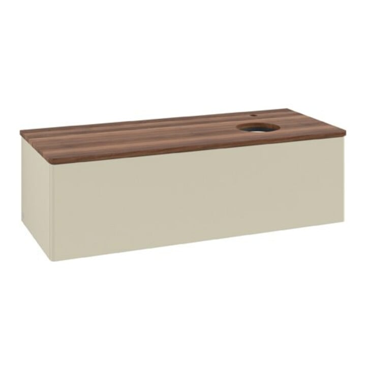 V&B Waschtischunterschrank ohne Frontstruktur Antao 120x36x50cm, HL, WBP w. wal, si Gr m Lac