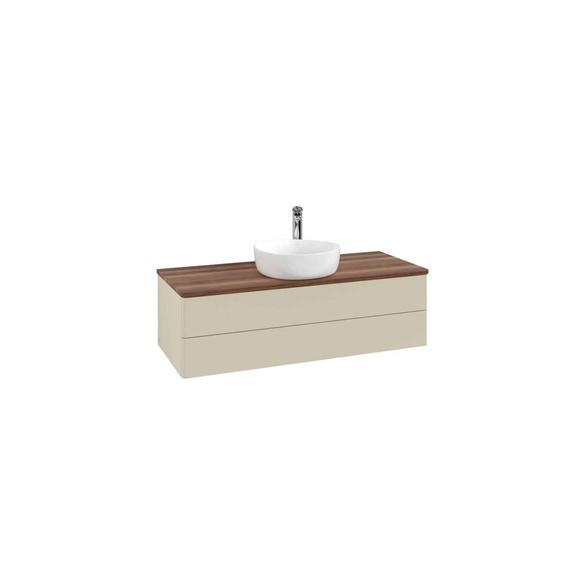 V&B Waschtischunterschrank ohne Frontstruktur Antao 120x36x50cm, HL, WBP w. wal, si Gr m Lac ; Villeroy & Boch