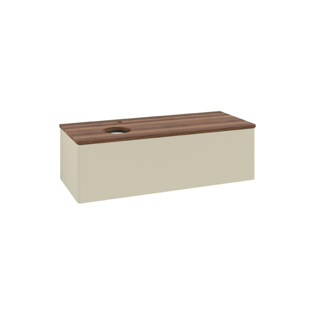 V&B Waschtischunterschrank ohne Frontstruktur Antao 120x36x50cm, HL, WBP w. wal, si Gr m Lac