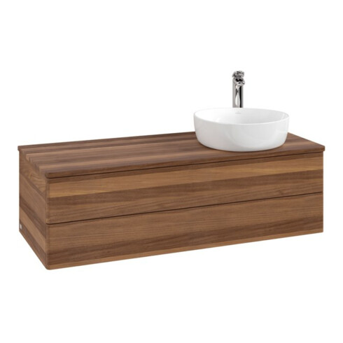 V&B Waschtischunterschrank ohne Frontstruktur Antao 120x36x50cm, HL, WBP w. wal, w. wal