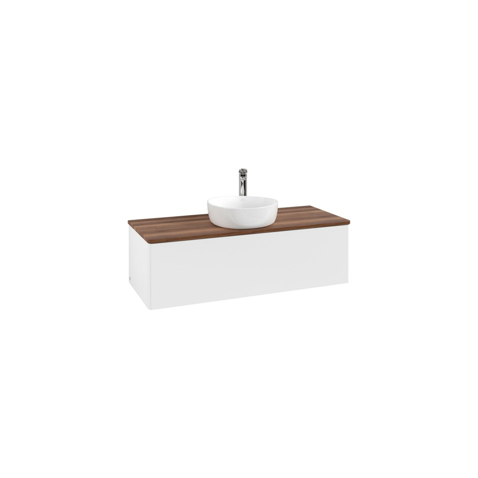 V&B Waschtischunterschrank ohne Frontstruktur Antao 120x36x50cm, HL, WBP w. wal, wh. m Lac ; Villeroy & Boch