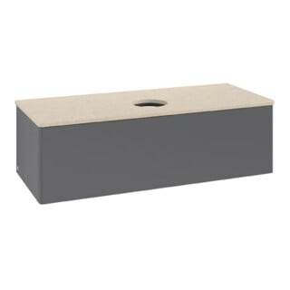 V&B Waschtischunterschrank ohne Frontstruktur Antao 120x36x50cm, WBP botti., Anthrac. m Lac