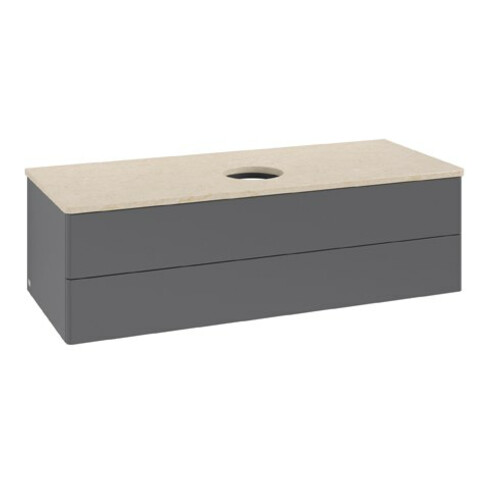 V&B Waschtischunterschrank ohne Frontstruktur Antao 120x36x50cm, WBP botti., Anthrac. m Lac