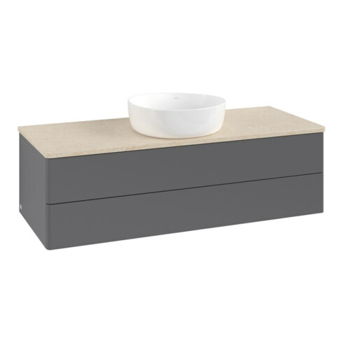V&B Waschtischunterschrank ohne Frontstruktur Antao 120x36x50cm, WBP botti., Anthrac. m Lac