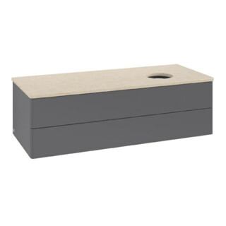 V&B Waschtischunterschrank ohne Frontstruktur Antao 120x36x50cm, WBP botti., Anthrac. m Lac