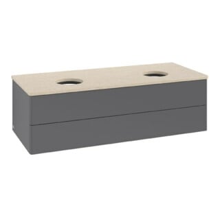 V&B Waschtischunterschrank ohne Frontstruktur Antao 120x36x50cm, WBP botti., Anthrac. m Lac