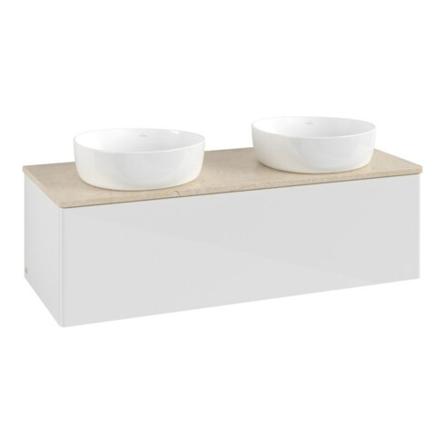 V&B Waschtischunterschrank ohne Frontstruktur Antao 120x36x50cm, WBP botti., glo wh. Lac