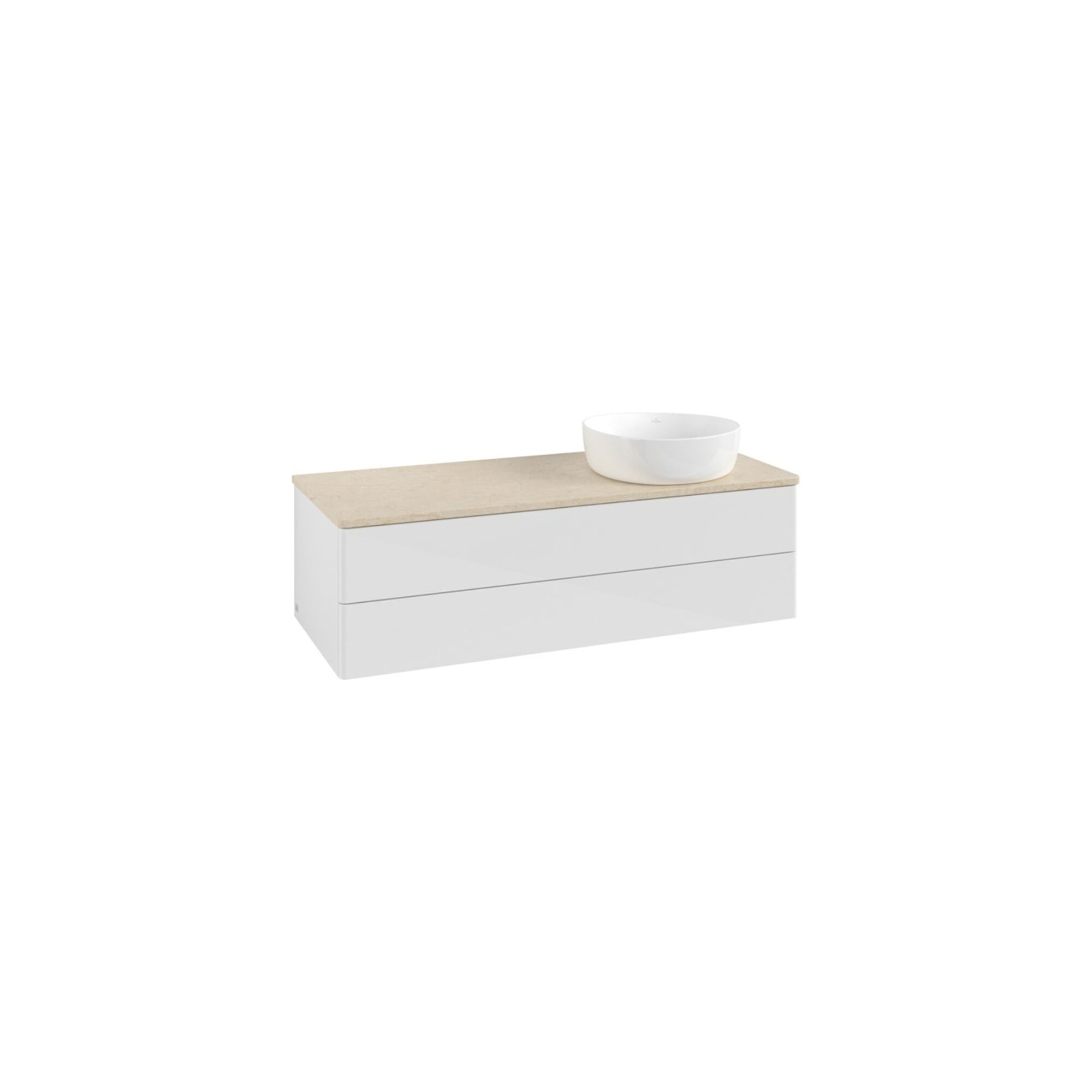 V&B Waschtischunterschrank ohne Frontstruktur Antao 120x36x50cm, WBP botti., glo wh. Lac ; Villeroy & Boch