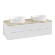 V&B Waschtischunterschrank ohne Frontstruktur Antao 120x36x50cm, WBP botti., glo wh. Lac