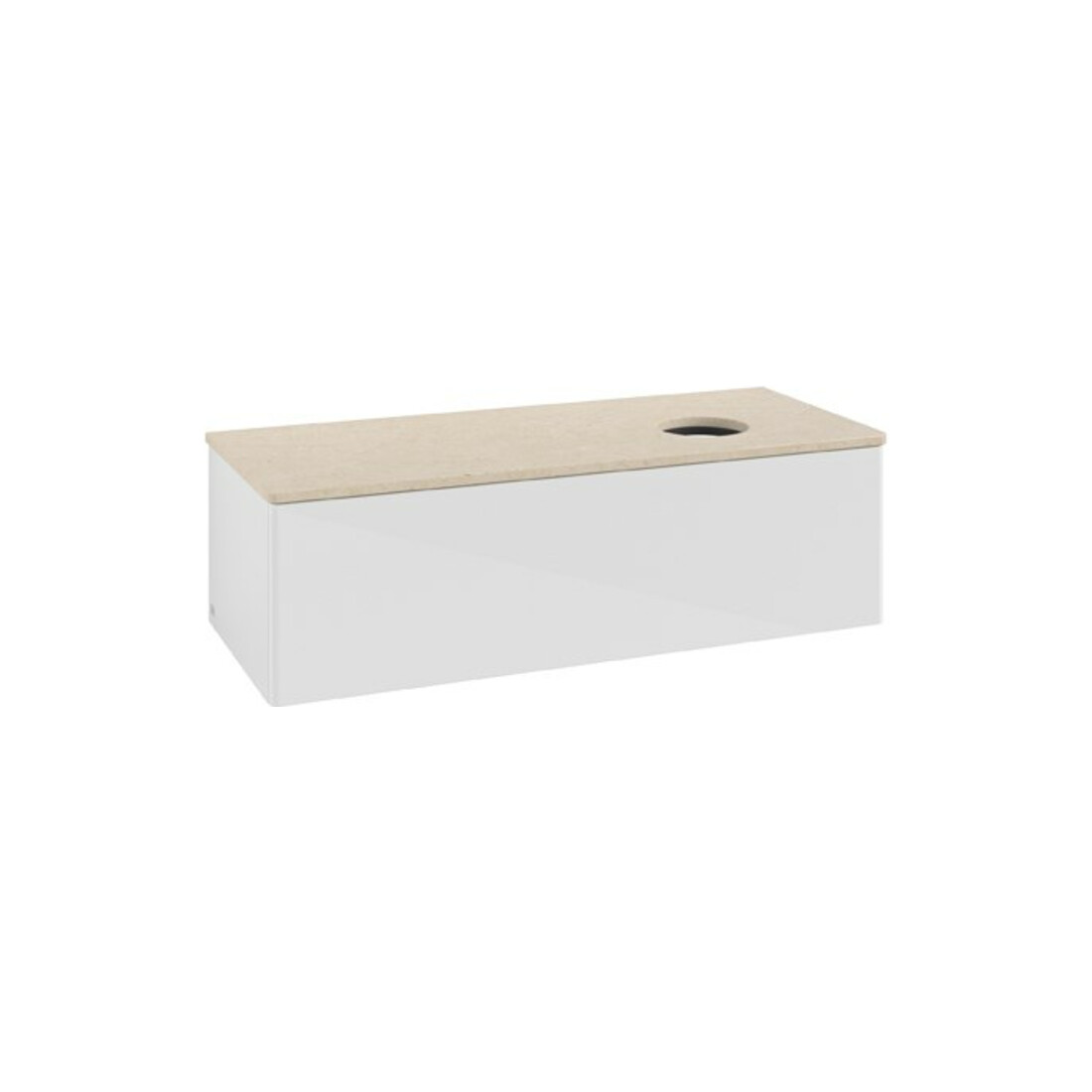 V&B Waschtischunterschrank ohne Frontstruktur Antao 120x36x50cm, WBP botti., glo wh. Lac