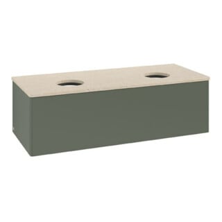 V&B Waschtischunterschrank ohne Frontstruktur Antao 120x36x50cm, WBP botti., lea gre. m Lac