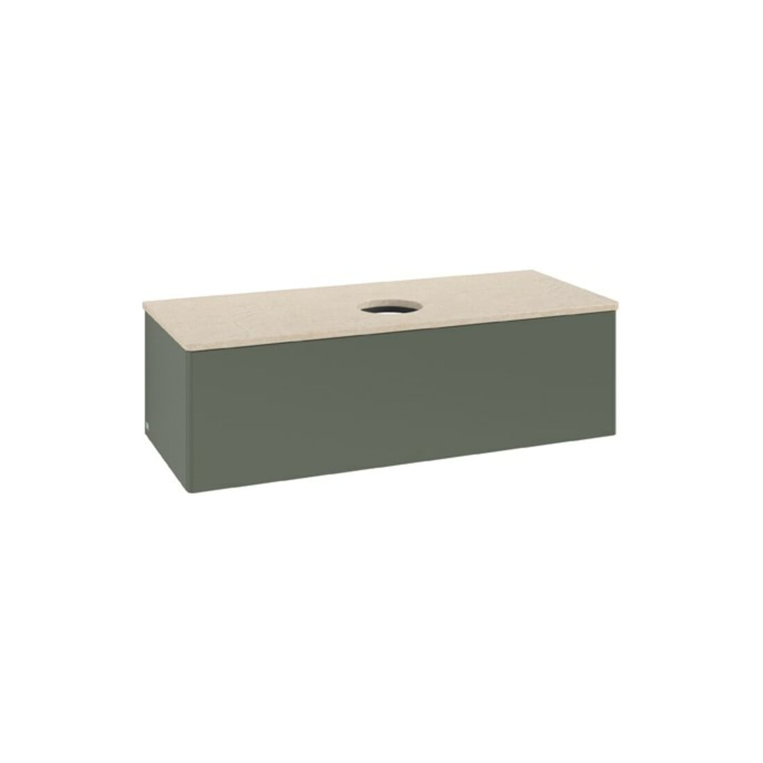 V&B Waschtischunterschrank ohne Frontstruktur Antao 120x36x50cm, WBP botti., lea gre. m Lac