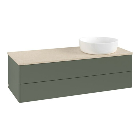 V&B Waschtischunterschrank ohne Frontstruktur Antao 120x36x50cm, WBP botti., lea gre. m Lac