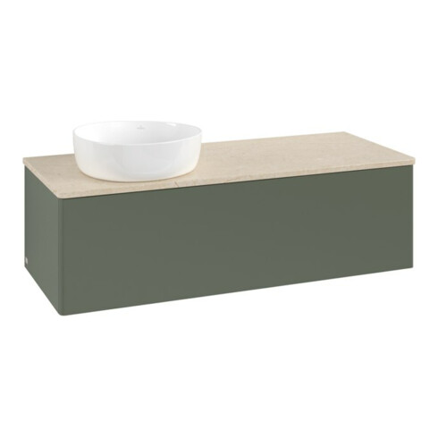 V&B Waschtischunterschrank ohne Frontstruktur Antao 120x36x50cm, WBP botti., lea gre. m Lac