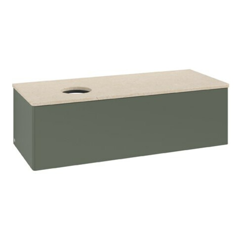 V&B Waschtischunterschrank ohne Frontstruktur Antao 120x36x50cm, WBP botti., lea gre. m Lac