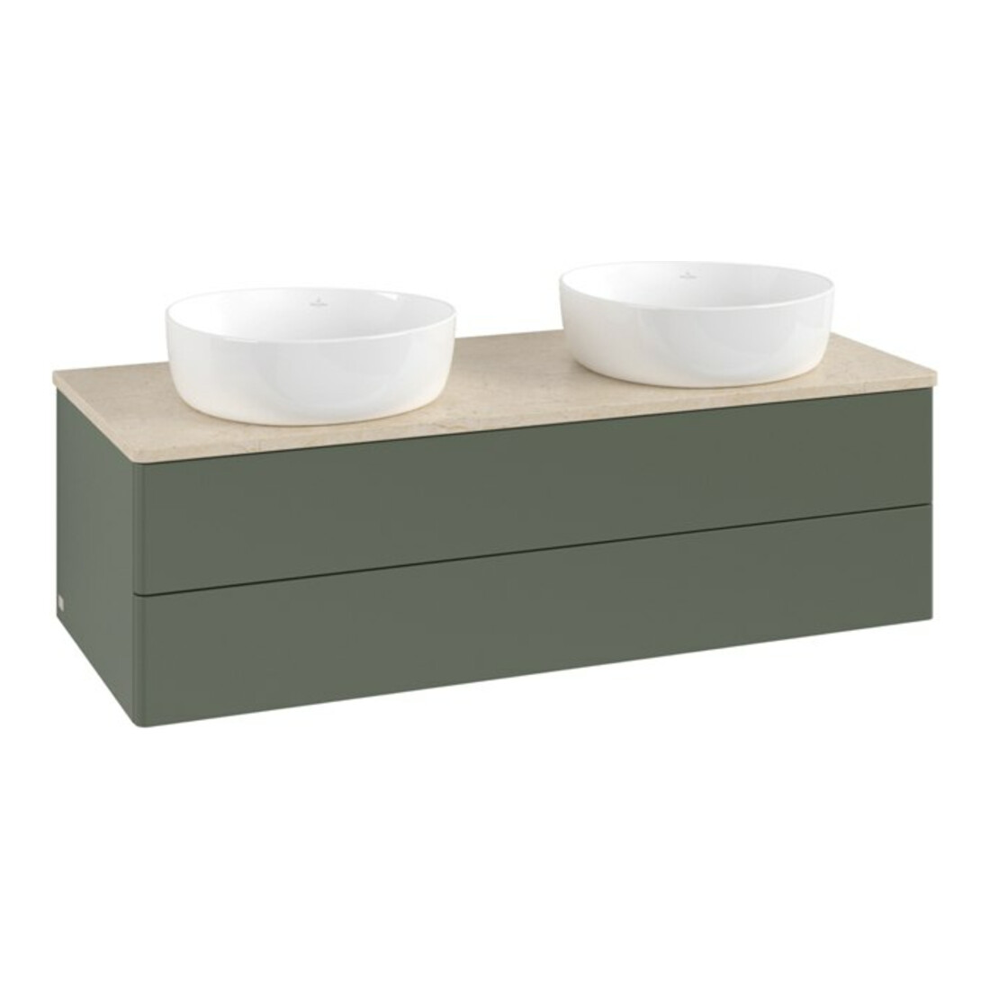 V&B Waschtischunterschrank ohne Frontstruktur Antao 120x36x50cm, WBP botti., lea gre. m Lac