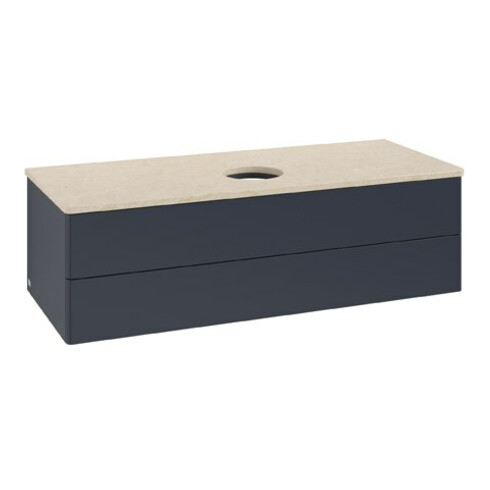 V&B Waschtischunterschrank ohne Frontstruktur Antao 120x36x50cm, WBP botti., md bl. m Lac
