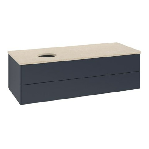V&B Waschtischunterschrank ohne Frontstruktur Antao 120x36x50cm, WBP botti., md bl. m Lac