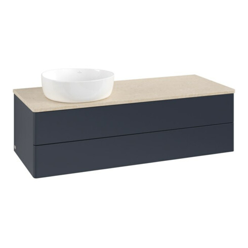 V&B Waschtischunterschrank ohne Frontstruktur Antao 120x36x50cm, WBP botti., md bl. m Lac