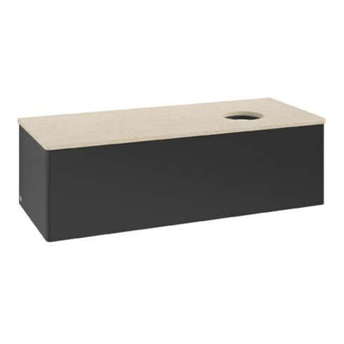 V&B Waschtischunterschrank ohne Frontstruktur Antao 120x36x50cm, WBP-farbe botti., bla m Lac